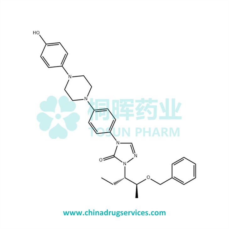 2-[(1S,2S)-1-ethyl-2-bezyloxypropyl]-2,4-dihydro-4-[4-[4-(4-hydroxyphenyl)-1-piperazinyl]phenyl]-3H-1,2,4-Triazol-3-one