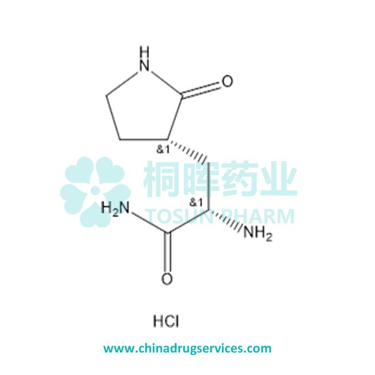 3-Pyrrolidinepropanamide, α-amino-2-oxo-, Hydrochloride